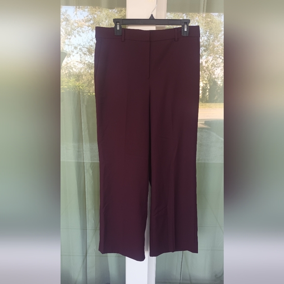 Ann Taylor Deep Burgundy Wide Leg Pants - Picture 1 of 4